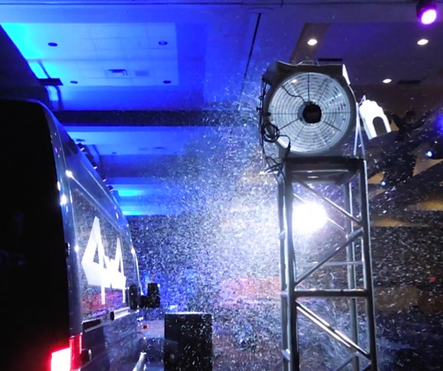 Mercedes-Benz National Dealer Meeting in Alabama,for the Sprinter Meeting rollout a room full of Snow Effects.